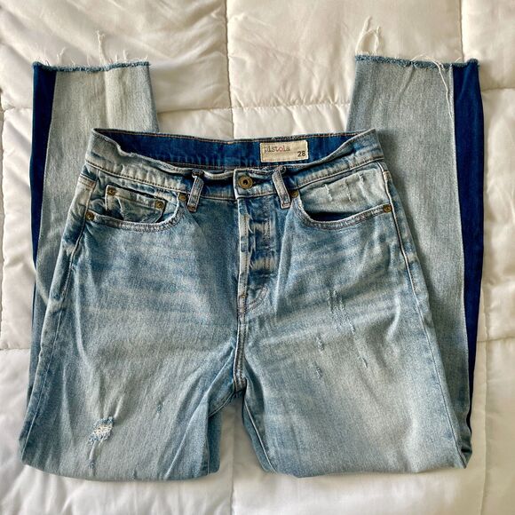 Pistola Pick Me Up Two Tone Ripped Distressed Denim Jeans Size 28 - Picture 1 of 7